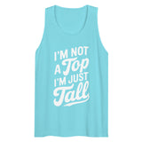 Debut garment mockup | I'm Not a Top (Tank Top) | Pacific Blue