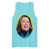Debut garment mockup | Fan-tastic and Deranged (Tank Top) | Pacific Blue