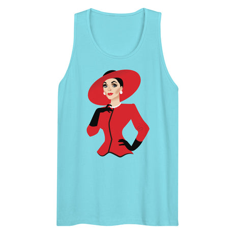 Debut garment mockup | The Ex-Wife (Tank Top) | Pacific Blue