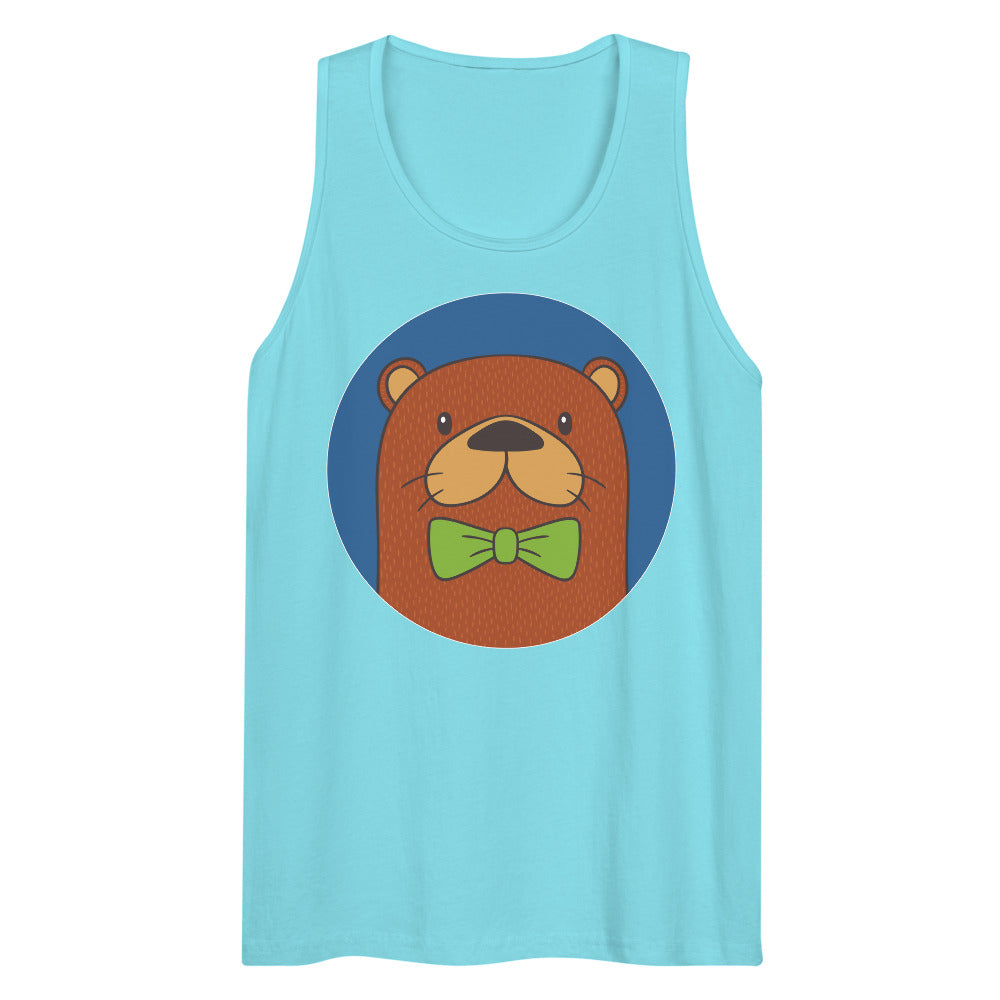Debut garment mockup | Otter than Most (Tank Top) | Pacific Blue