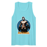 Debut garment mockup | Michael (Tank Top) | Pacific Blue