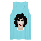 Debut garment mockup | Frank N Furter (Tank Top) | Pacific Blue