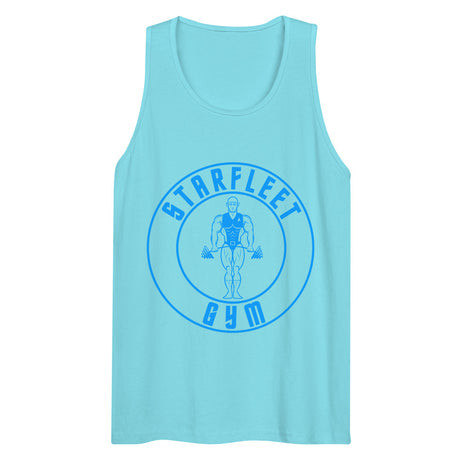 Debut garment mockup | Starfleet Gym (Tank Top) | Pacific Blue