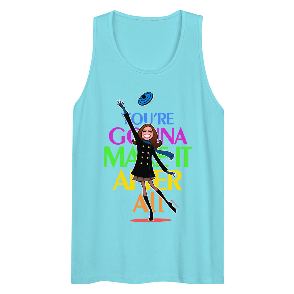 Debut garment mockup | You're Gonna Make It (Tank Top) | Pacific Blue