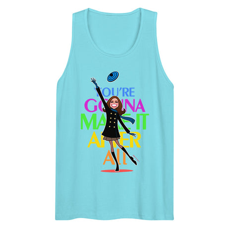 Debut garment mockup | You're Gonna Make It (Tank Top) | Pacific Blue