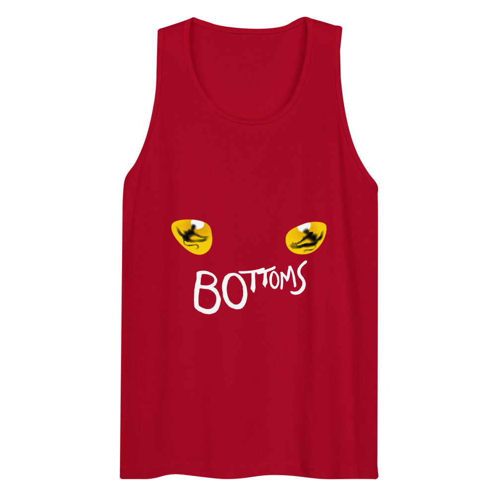 Debut garment mockup | Feline Position (Tank Top) | Red