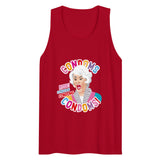 Debut garment mockup | Condoms! (Tank Top) | Red