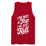Debut garment mockup | I'm Not a Top (Tank Top) | Red