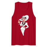Debut garment mockup | Champagne & Shoulder Pads (Tank Top) | Red