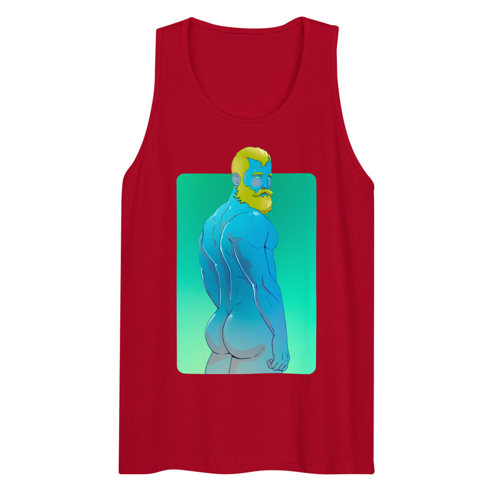 Debut garment mockup | Scandinavian Tan (Tank Top) | Red