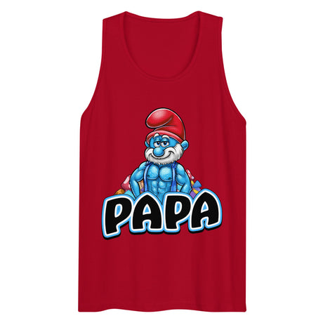 Debut garment mockup | Brawny Papa (Tank Top) | Red