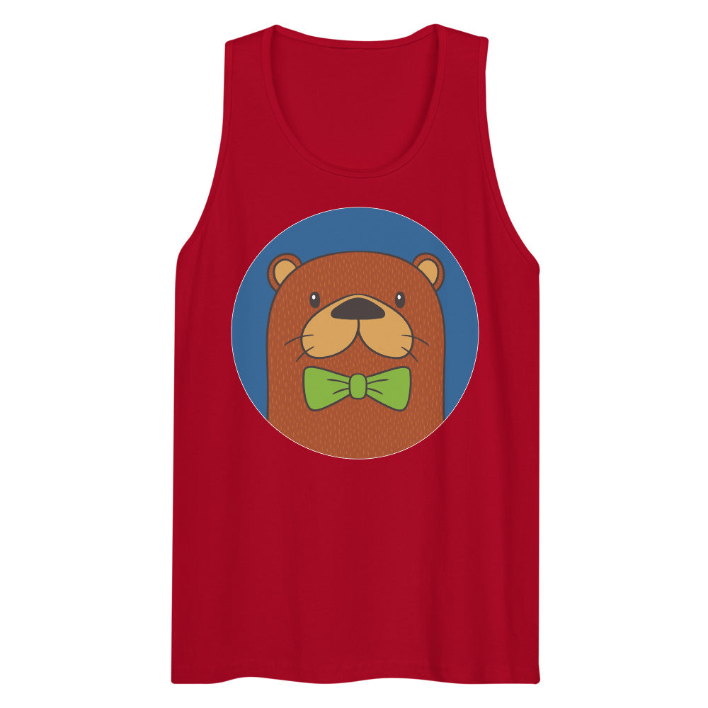 Debut garment mockup | Otter than Most (Tank Top) | Red