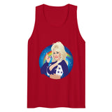 Debut garment mockup | Here Comes the Rainbow (Tank Top) | Red