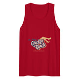 Debut garment mockup | Chicken Ranch (Tank Top) | Red