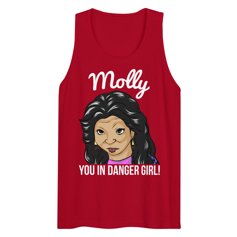 Debut garment mockup | Molly You in Danger Girl (Tank Top) | Red