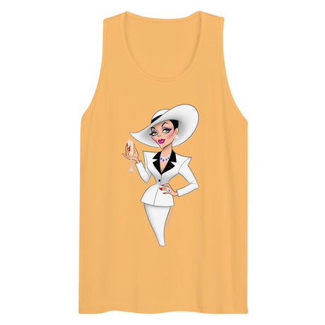 Debut garment mockup | Champagne & Shoulder Pads (Tank Top) | Squash