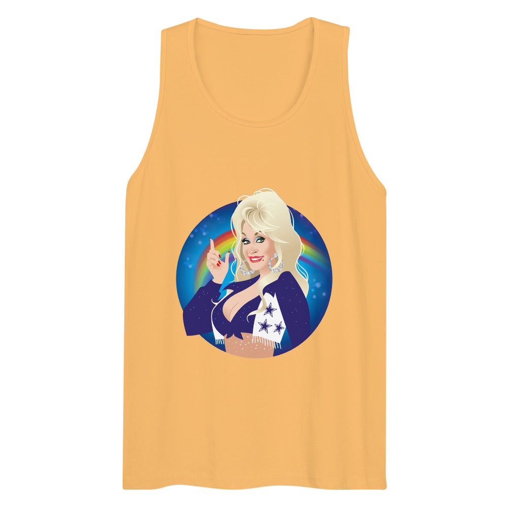 Debut garment mockup | Here Comes the Rainbow (Tank Top) | Squash