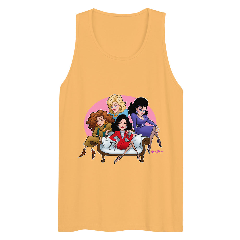 Debut garment mockup | Southern Belles (Tank Top) | Squash