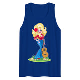 Debut garment mockup | Smoky Mountain Glam (Tank Top) | Team Royal