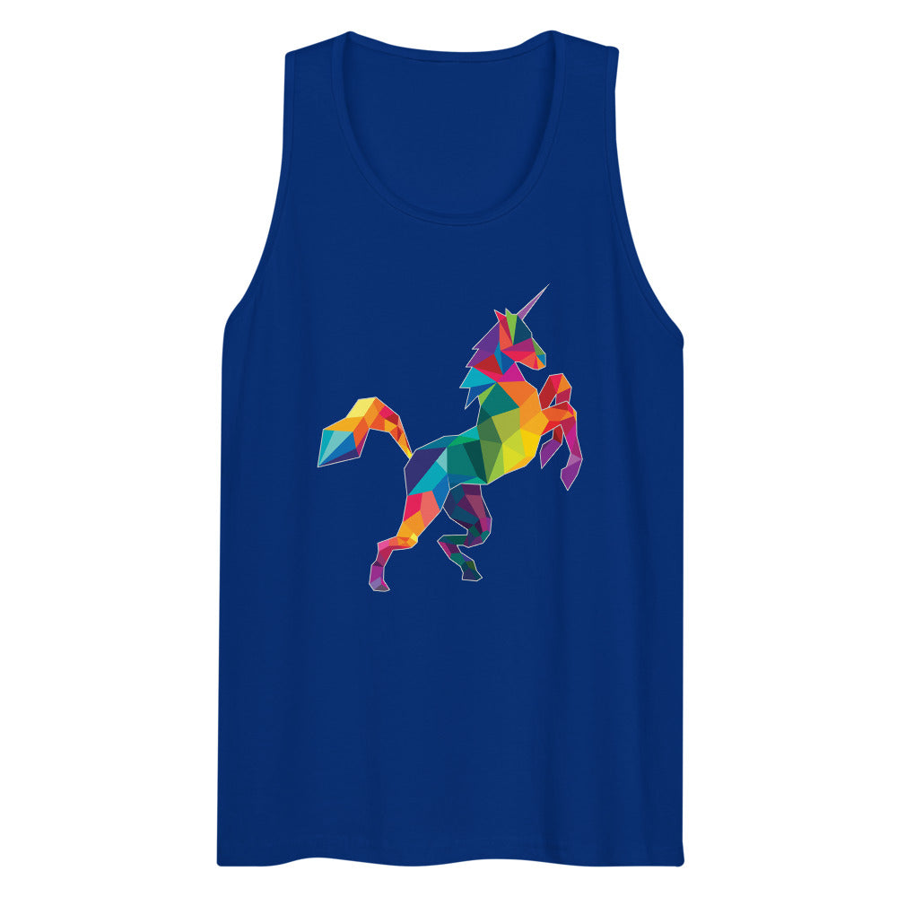 Debut garment mockup | Polygon Unicorn (Tank Top) | Team Royal
