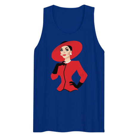 Debut garment mockup | The Ex-Wife (Tank Top) | Team Royal