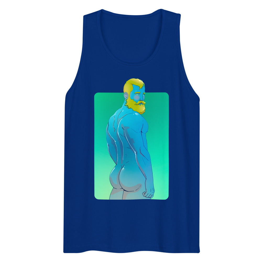 Debut garment mockup | Scandinavian Tan (Tank Top) | Team Royal