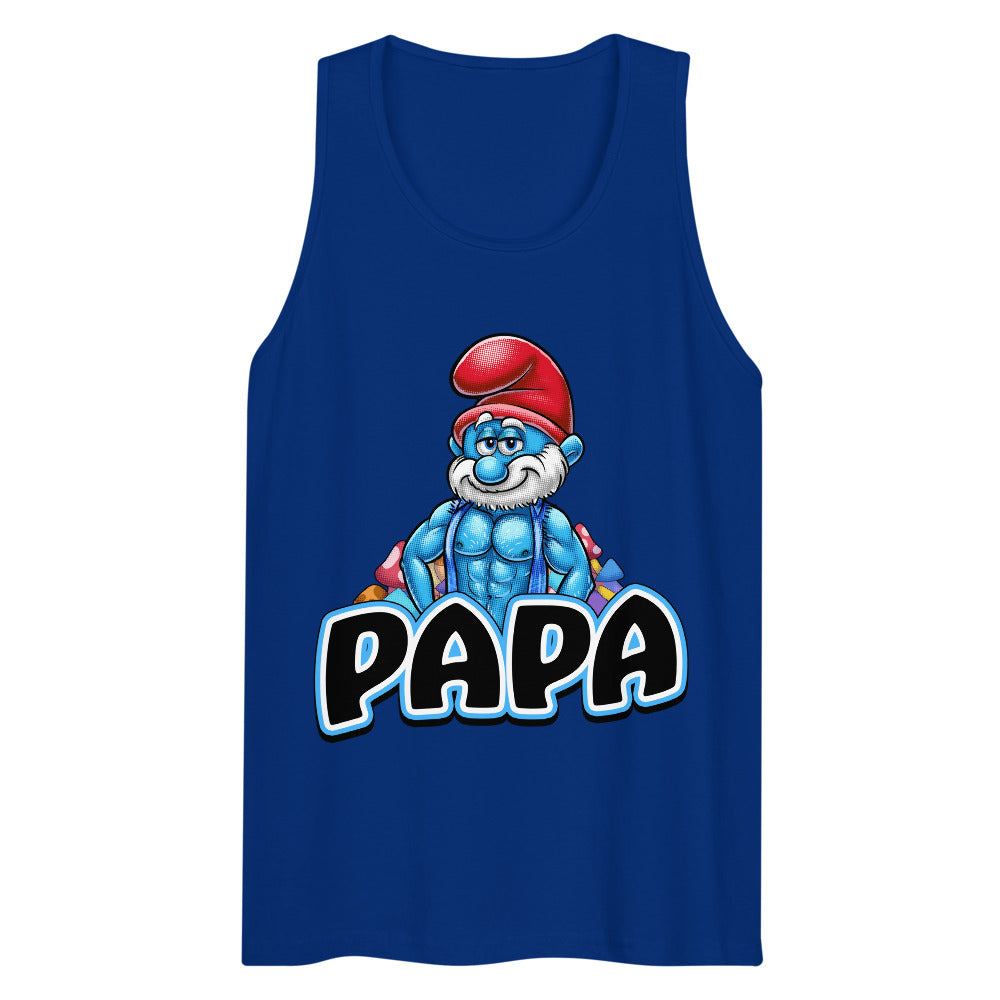 Debut garment mockup | Brawny Papa (Tank Top) | Team Royal
