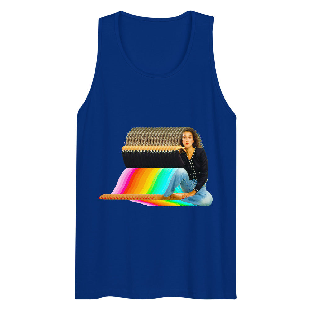 Debut garment mockup | Dion Stop Believin' (Tank Top) | Team Royal