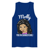 Debut garment mockup | Molly You in Danger Girl (Tank Top) | Team Royal