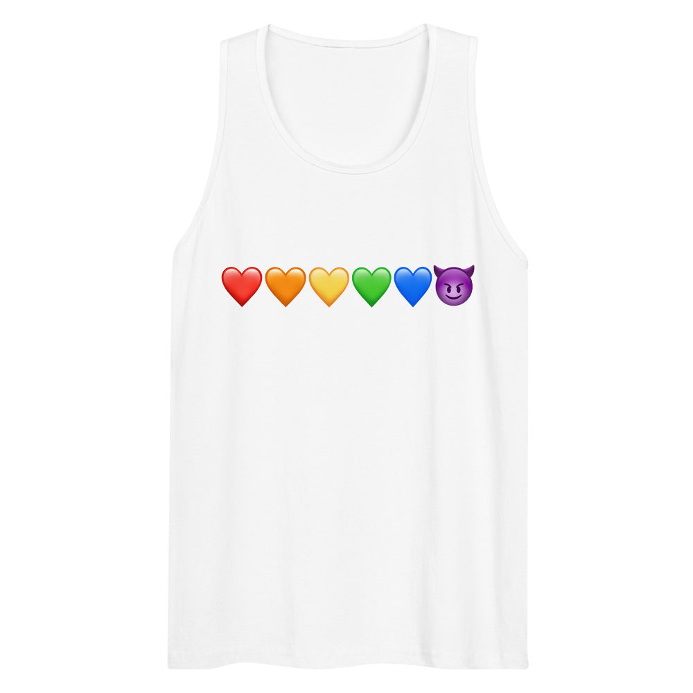 Devil Made Me Do It (Tank Top) - White