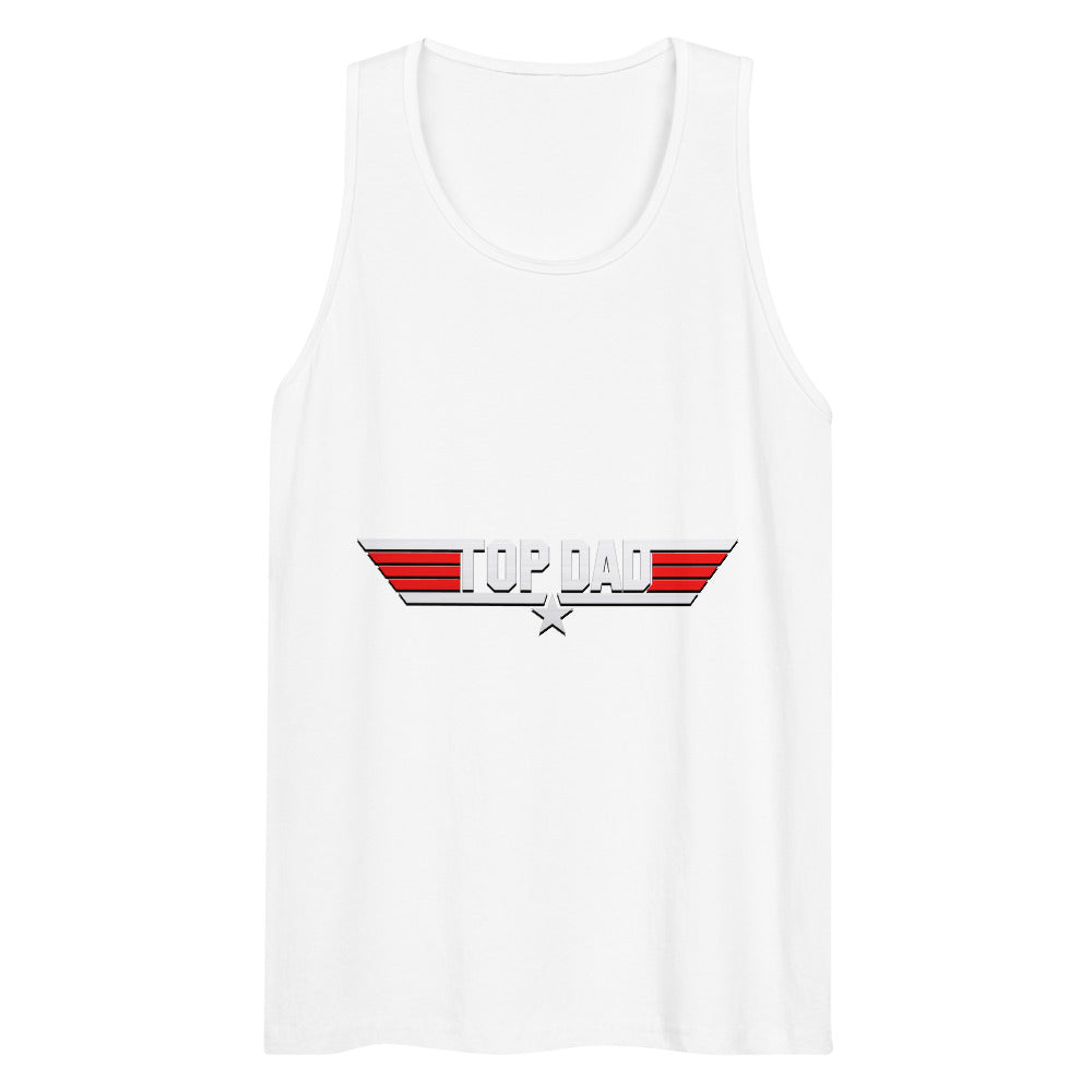 Top Dad/Daddy/Zad/Zaddy (Tank Top) - White