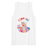 Debut garment mockup | Condoms! (Tank Top) | White