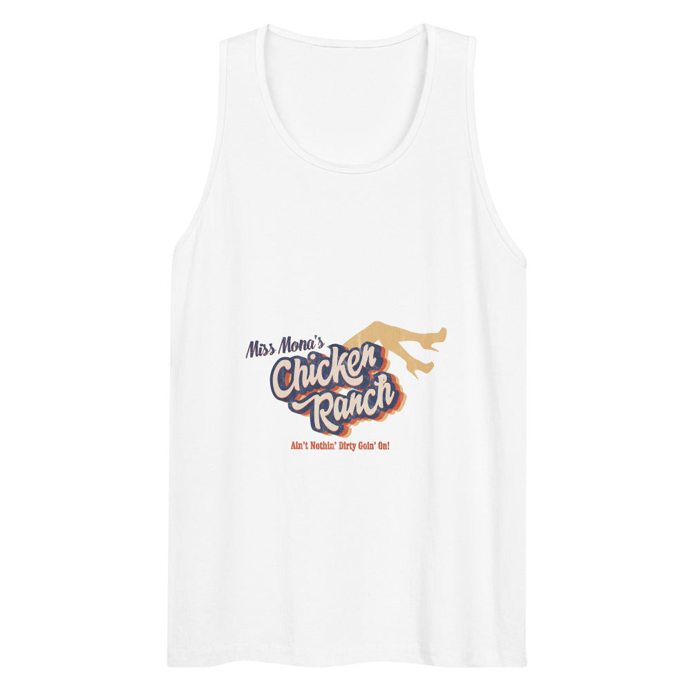 Debut garment mockup | Chicken Ranch (Tank Top) | White