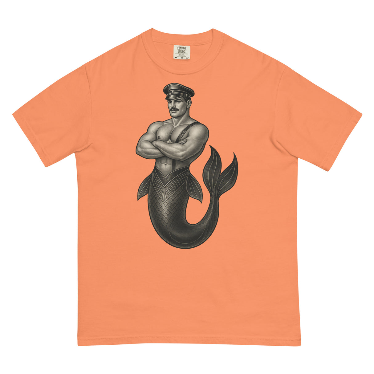 Art Deco Merman (Boxy Tee)-Boxy T-Shirt-Swish Embassy