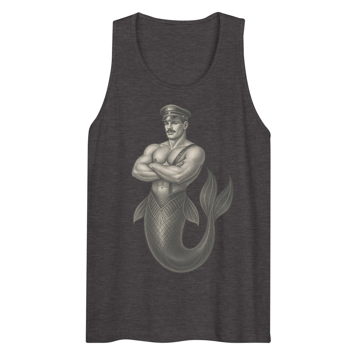 Art Deco Merman (Tank Top)-Tank Top-Swish Embassy