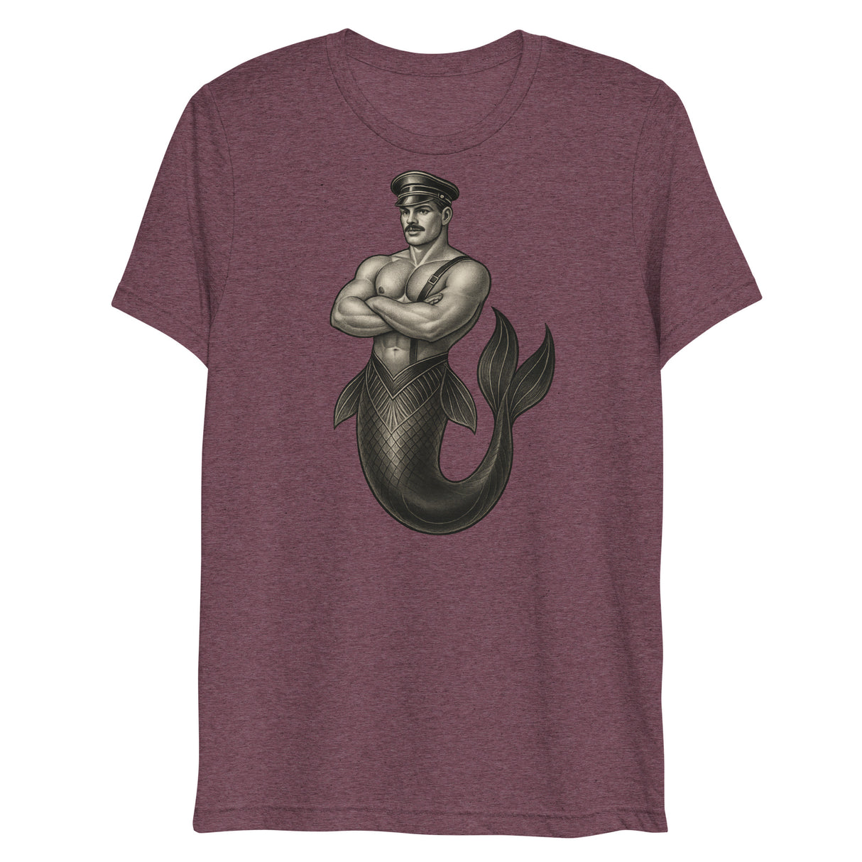 Art Deco Merman (Triblend)-Triblend T-Shirt-Swish Embassy