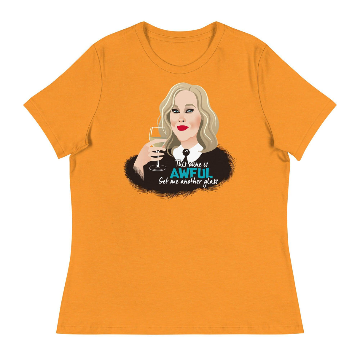 Awful Wine (Women's Relaxed T-Shirt)-Women's T-Shirts-Swish Embassy