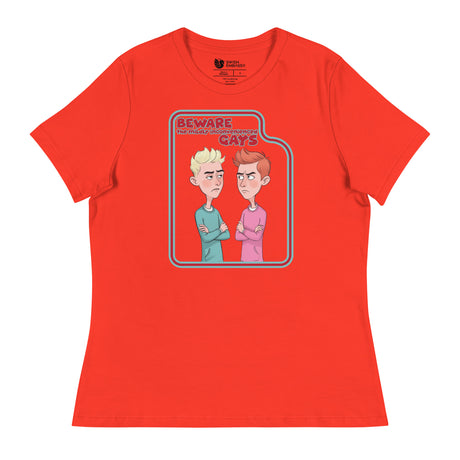 Beware the Gays (Women's Relaxed T-Shirt)-Women's T-Shirts-Swish Embassy