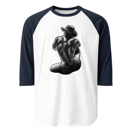 Bikini Cowboy (Raglan) - White/Navy