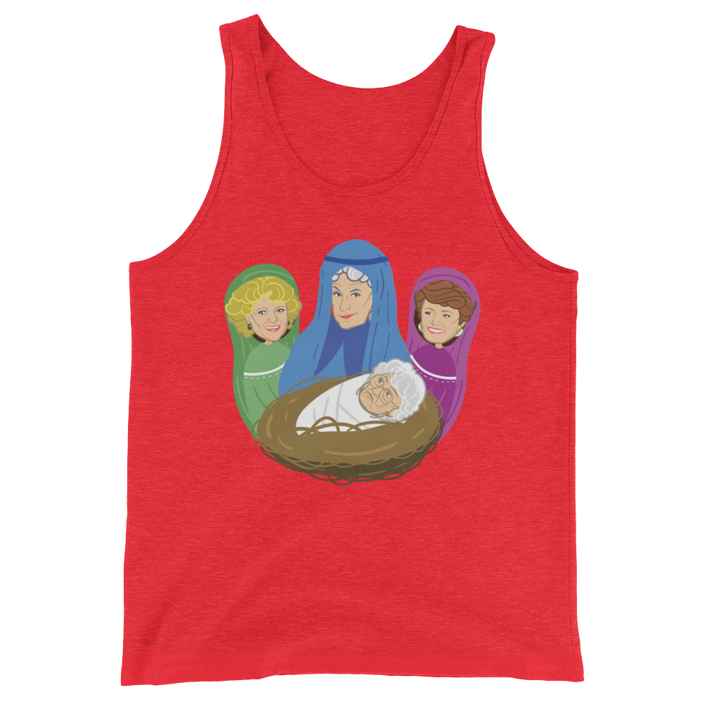 Birth of Cheesecake (Tank Top)-Christmas Tank Tops-Swish Embassy