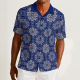 Blue Mendala (Cotton Button Shirt)-Cotton Button Shirt-Swish Embassy