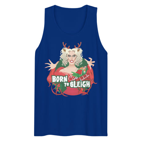 Born to Sleigh (Tank top)-Christmas Tank Tops-Swish Embassy
