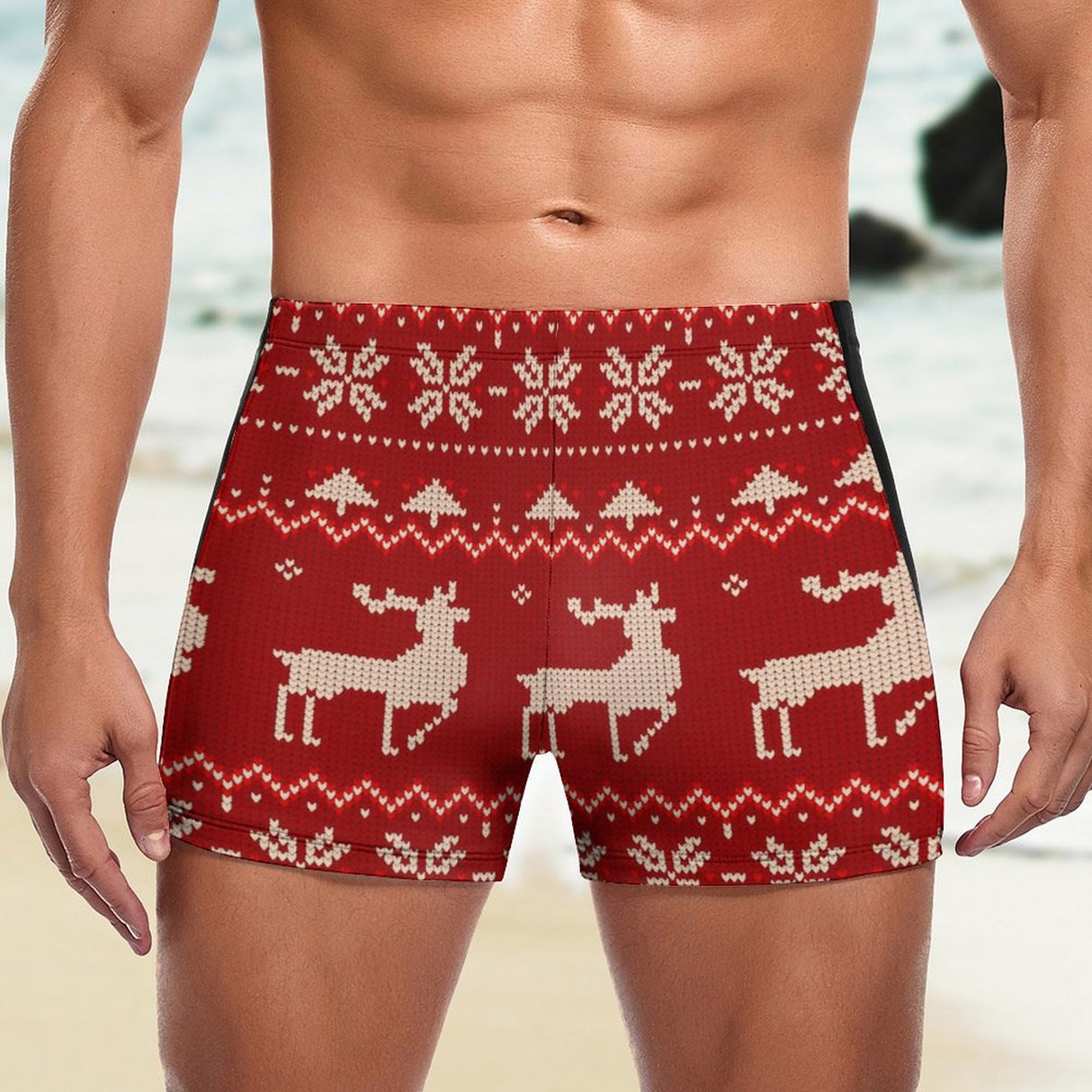 Christmas Sweater (Square Cut Trunks)-Square Cut Trunks-Swish Embassy