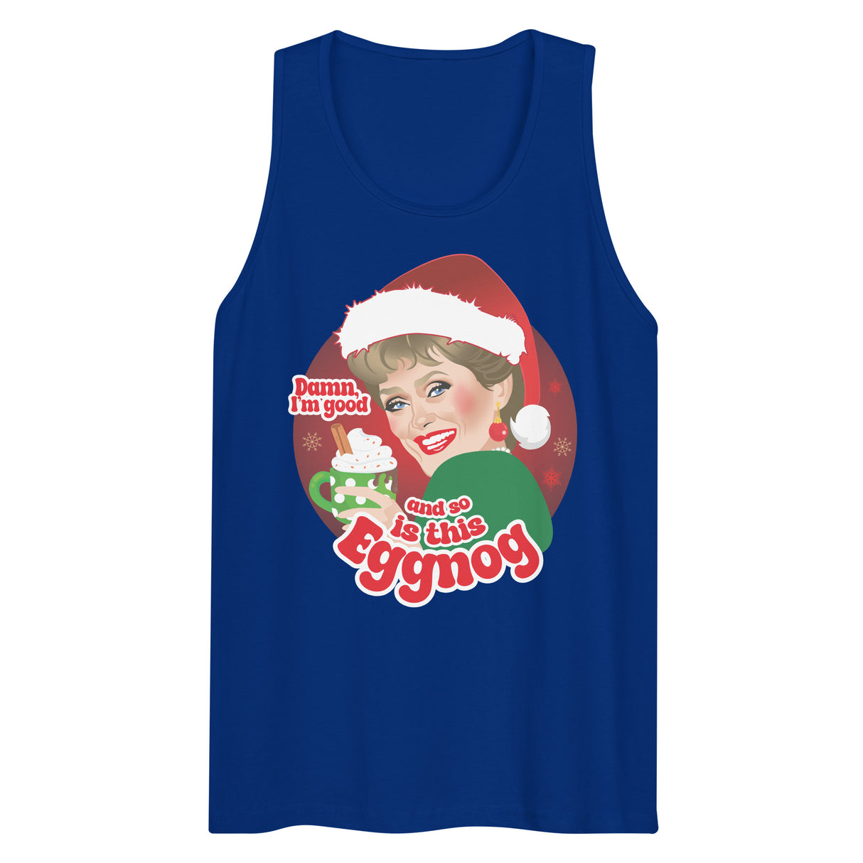 Damn Eggnog (Tank top)-Christmas Tank Tops-Swish Embassy