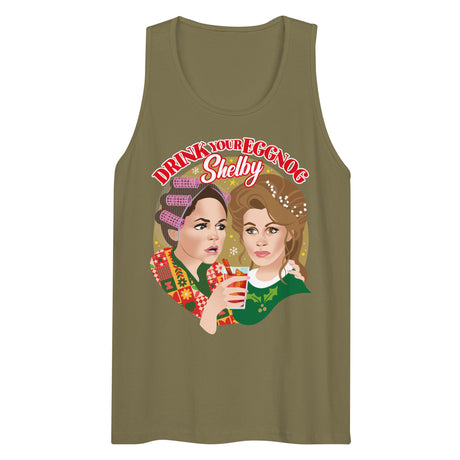 Drink Your Eggnog Shelby (Tank Top)-Christmas Tank Tops-Swish Embassy