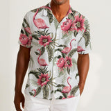 Flamingo Eden (Cotton Button Shirt)-Cotton Button Shirt-Swish Embassy