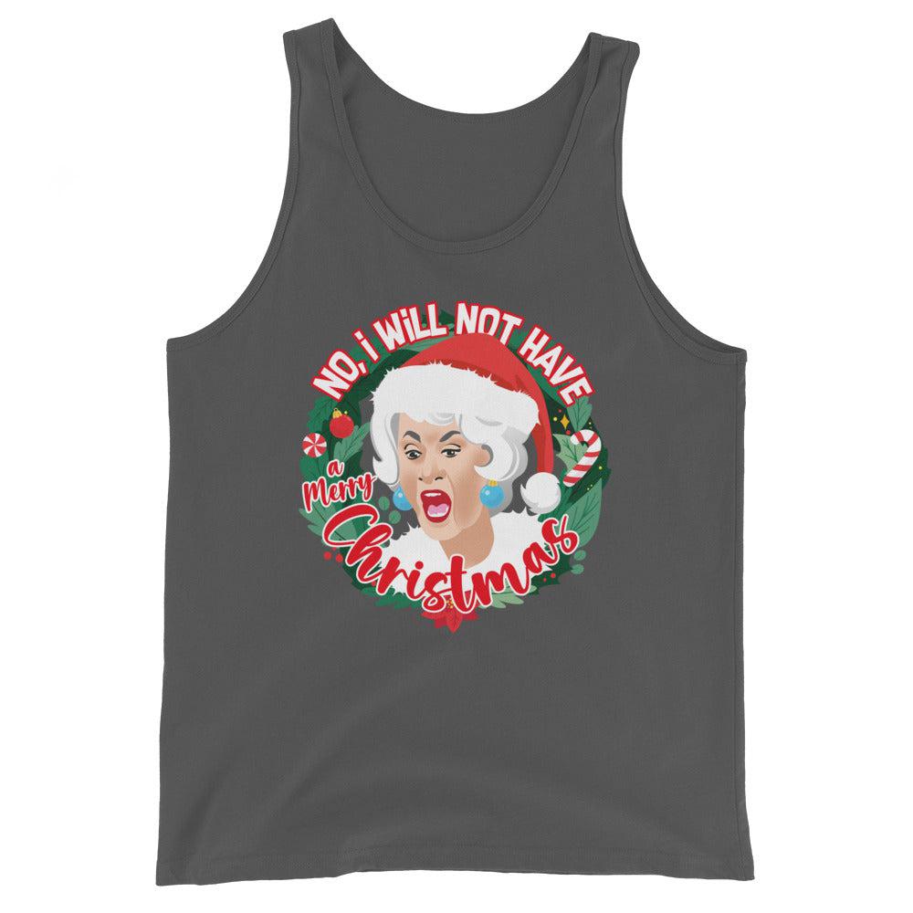 GG I Will Not Have A Merry XMas (Tank Top)-Christmas Tank Tops-Swish Embassy