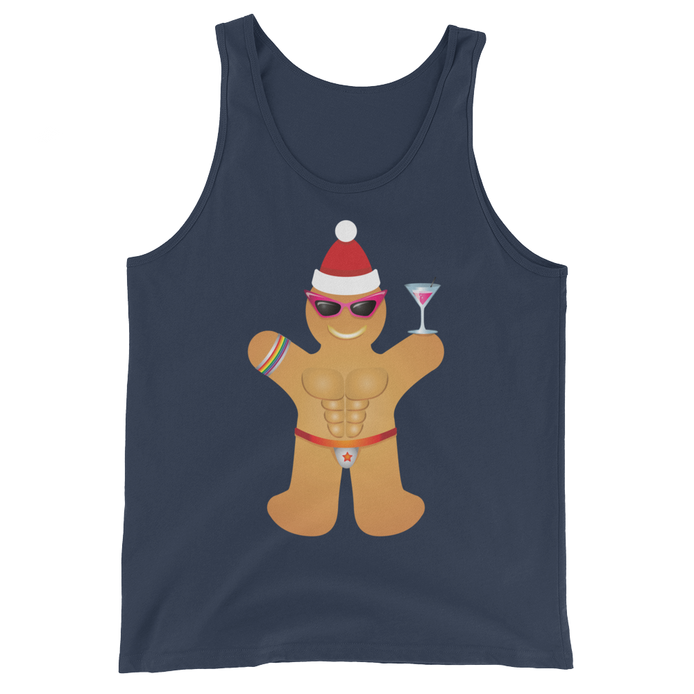 Gingerbread Circuit Man (Tank Top)-Christmas Tank Tops-Swish Embassy