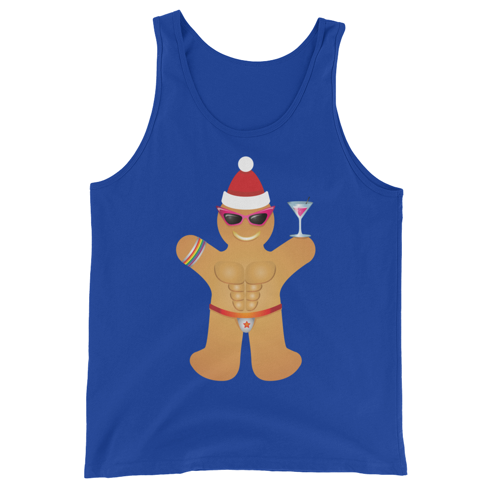 Gingerbread Circuit Man (Tank Top)-Christmas Tank Tops-Swish Embassy