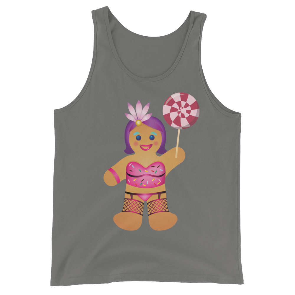 Gingerbread Drag Queen (Tank Top)-Christmas Tank Tops-Swish Embassy